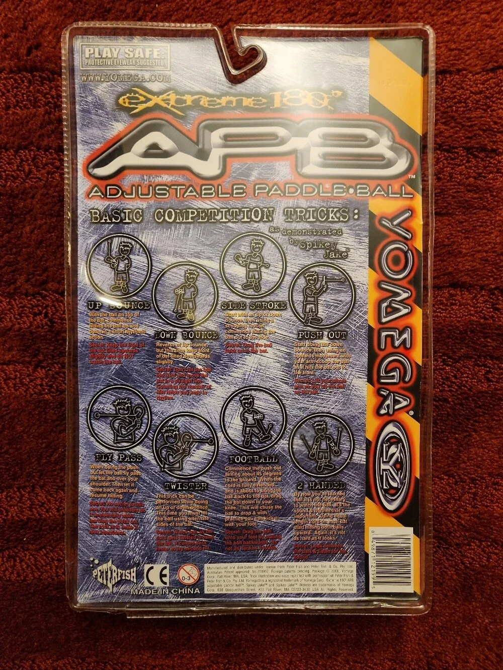 Vintage Yomega Extreme 180 APB Adjustable Paddle Ball Rare Peter Fish 2000 NIB